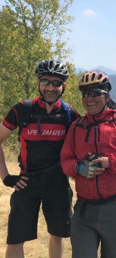 Mark Coleman Cycling on the  tour with redspokes